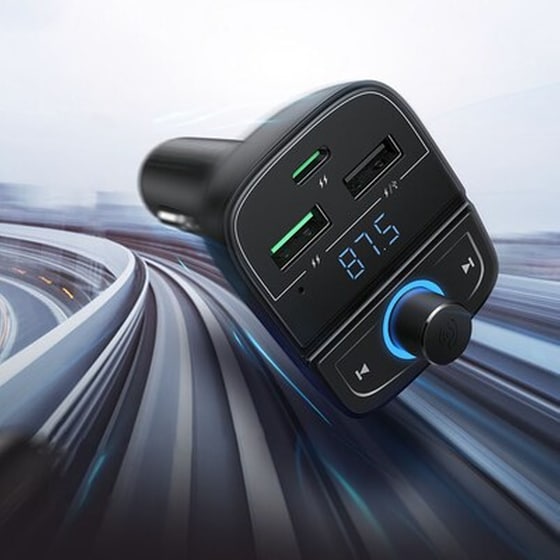 Ugreen Fm Transmitter Bluetooth 50 Car Charger Mp3 3x Usb Tf Micro Sd 48 A Black Cd229 80910 image 1