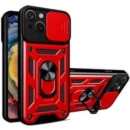 Θήκη Apple iPhone 15 Plus - Bodycell Armor Slide Ring Holder - Red