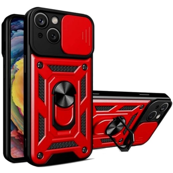 Θήκη Apple iPhone 15 Plus - Bodycell Armor Slide Ring Holder - Red image 0