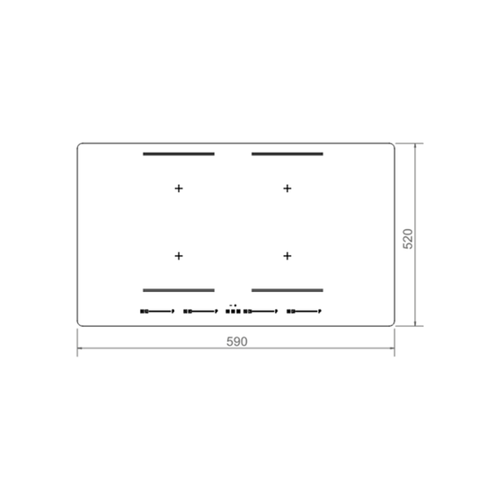 BERTAZZONI P604I2M28NVS 59 cm Μαύρο Εστία Επαγωγική Αυτόνομη image 1