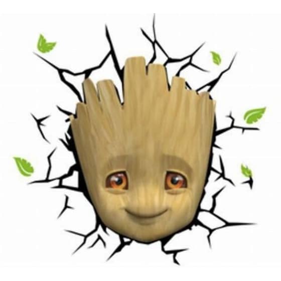 Διακοσμητικό Φωτιστικό 3d Light Fx Marvel Baby Groot Face Led image 0