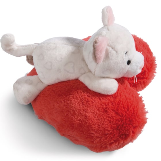 Λούτρινο NICI Soft Toy Cat lying on heart Cute (13cm) image 2