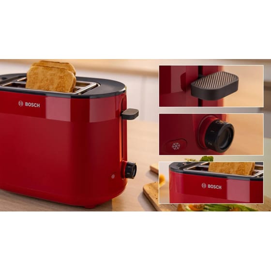BOSCH COMPACT MYMOMENT TAT2M124 2 Θέσεων 950W Κόκκινο Φρυγανιέρα image 5