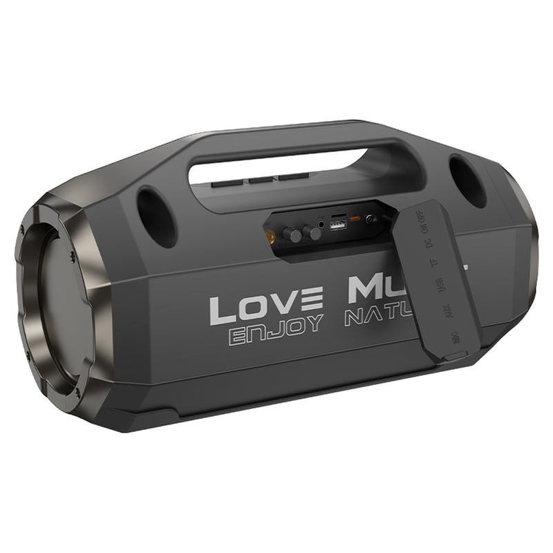 Party Speaker Hoco HA3 Drum 2x10W με Ενσύρματο Μικρόφωνο - Μαύρο