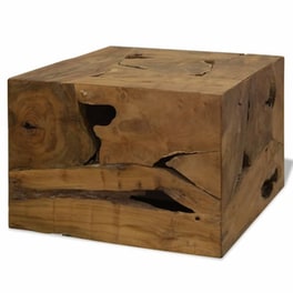 Τραπεζάκι Σαλονιού VidaXL από Αληθινό Ξύλο Teak 50x50x35cm - Καφέ