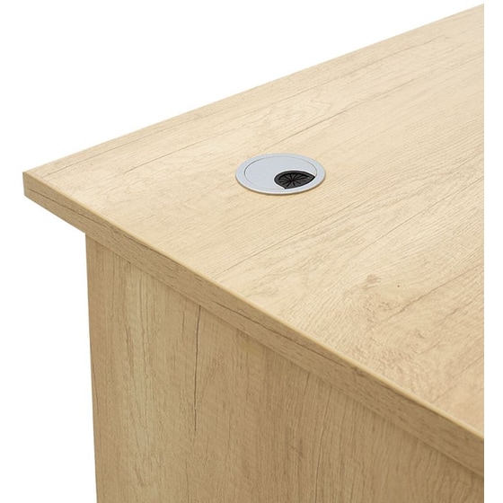 Γραφείο Εργασίας Επαγγελματικό Amazon Pakoworld Χρώμα Sonoma 180x75x75εκ – 069-000035 image 4