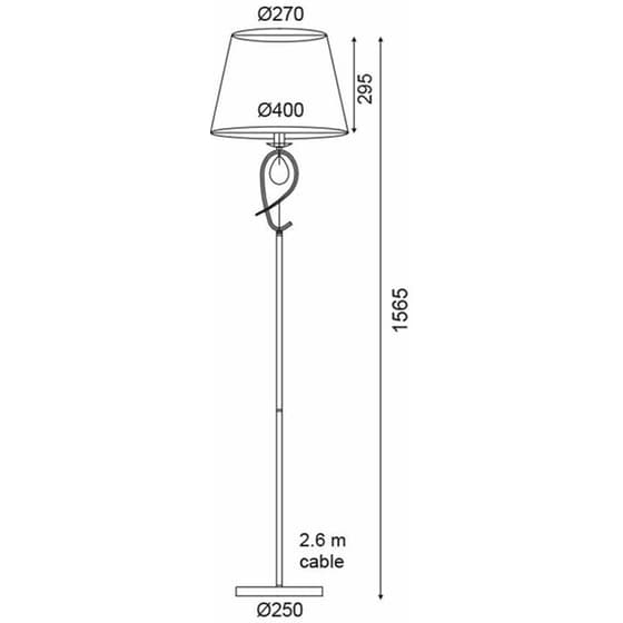Φωτιστικό Δαπέδου Aca Decor Basilico Tnk81490cg1f Copper από Μέταλλο/Ύφασμα - Μαύρο/Χρυσό image 1