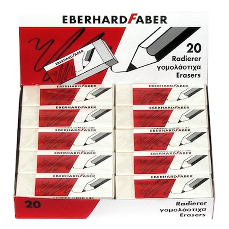 EBERHARD FABER Σετ Γόμες Eberhard Faber Λευκό (20 Τεμάχια)