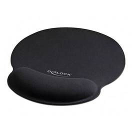 DeLock 12559 Mouse Pad 252mm με Στήριγμα καρπού Μαύρο