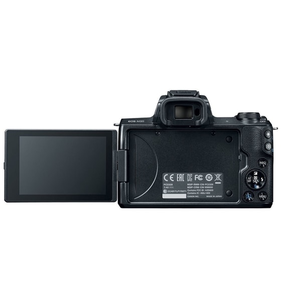 Mirrorless Canon EOS M50 Μαύρο & Φακός EF-M 15-45mm IS & Φακός EF-M 18-150 mm f/3.5 - 6.3 IS STM image 4