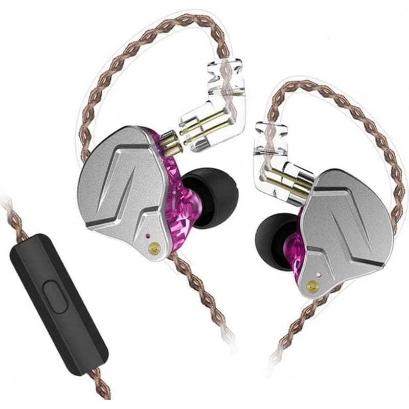 Ακουστικά Handsfree KZ ZSN Pro With Mic Jack 3.5mm - Purple