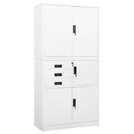 Ντουλάπα Γραφείου VidaXL από Ατσάλι 90x40x180 cm - Λευκό