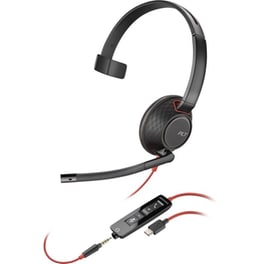 Ενσύρματα Ακουστικά με Μικρόφωνο Poly Blackwire C5210 - Μαύρο
