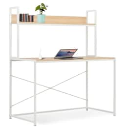 Γραφείο Βιβλιοθήκη VidaXL από Μοριοσανίδα 120x60cm - Δρυς/Λευκό