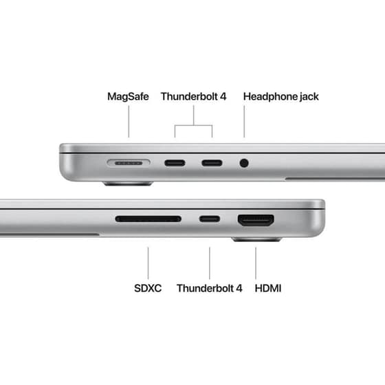 Apple MacBook Pro 14" M4 Chip QHD+ (Apple M4 10 Cores CPU/24GB/1TB SSD/10 Cores GPU/macOS) Silver image 6