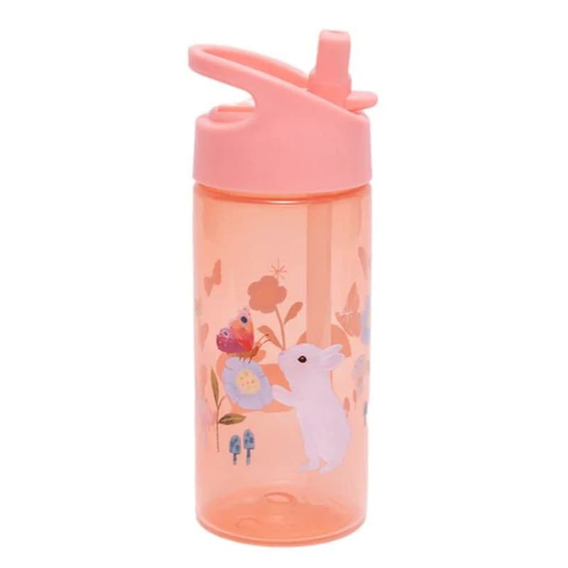 Παγούρι με Καλαμάκι Petit Monkey Bunny Pink Φ7x16 380ml
