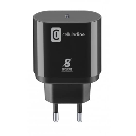 Φορτιστής Πρίζας Cellular Line Usb-C 25W - Black image 0