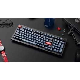 Keychron V5 Max Qmk/via (v5m-d3) Gaming Μηχανικό Ενσύρματο/Ασύρματο Bluetooth Πληκτρολόγιο  και RGB φωτισμό Μαύρο (US)
