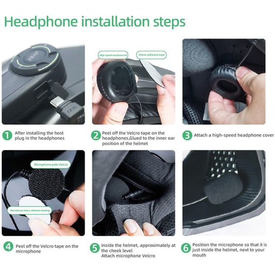 Σύστημα Ενδοεπικοινωνίας Μοτοσυκλέτας Bluetooth EJEAS Q8 image 6