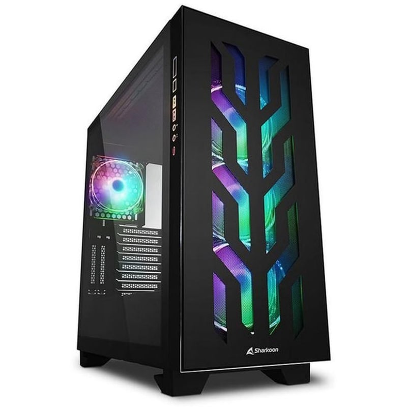 Κουτί Desktop Sharkoon Elite Shark CA300T Midi Tower - Μαύρο