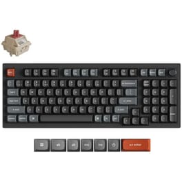 Keychron V5 Ultra 8K V5U-D1 Ασύρματο Gaming Μηχανικό Πληκτρολόγιο 96% με Red διακόπτες και RGB φωτισμό - Μαύρο (US)