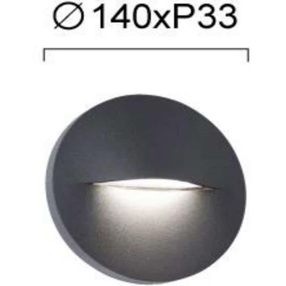 Απλίκα Viokef Round Vita 4298300 Led από Αλουμίνιο/Πλαστικό - Ανθρακί image 1