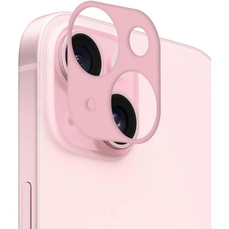 Προστατευτικό καμερών Apple iPhone 15/15 Plus - Rosso Camera Lens Protector - Pink
