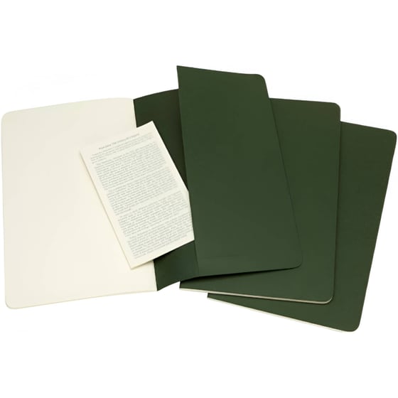 Σημειωματάριο Moleskine Plain Cahier Myrtle Green Large (3 Τεμάχια) image 2