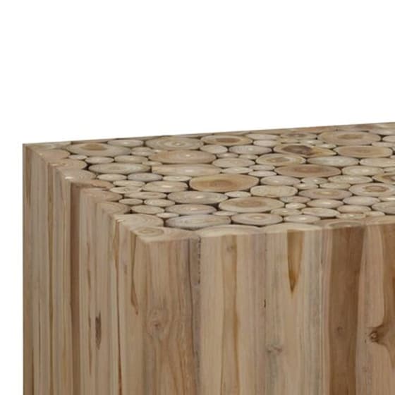 Τραπεζάκι Σαλονιού VidaXL από Ξύλο Teak 50x50x35cm - Καφέ image 4
