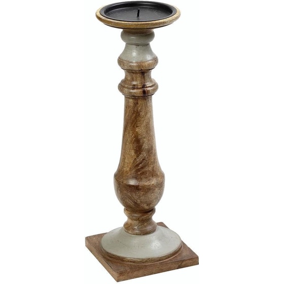 Κηροπήγιο Espiel Ξύλινο 13x38 cm - Καφέ image 0