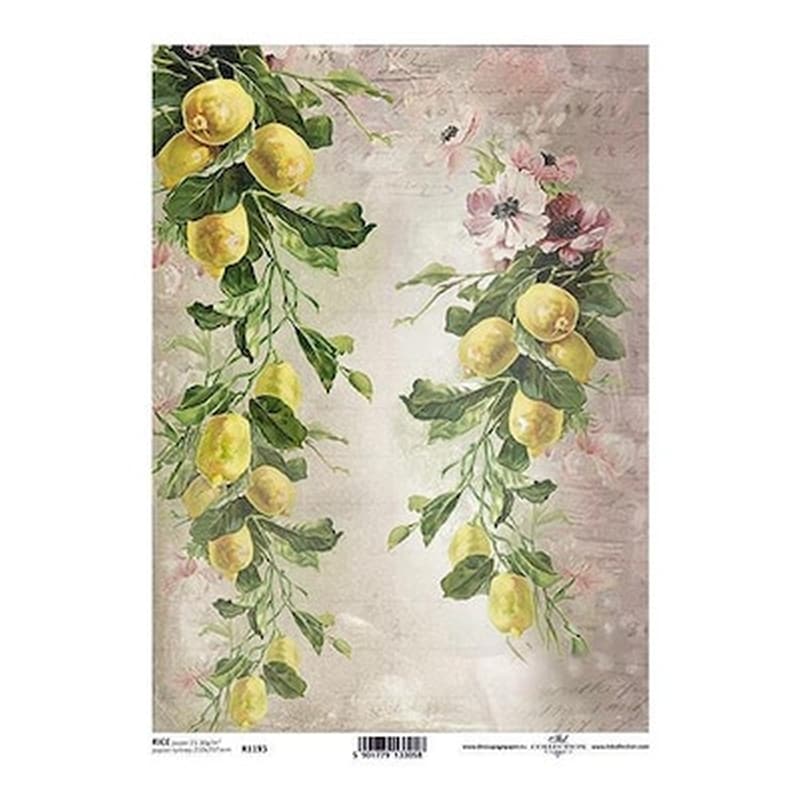 ITD COLLECTION T.JANKOWSKI, W. Ριζόχαρτο lemons 21x29εκ. (itd-r1193)