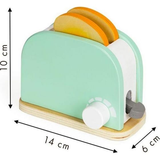 Παιδική Ξύλινη Ecotoys Hm200720 Τοστιέρα Φρυγανιέρα Με 11 Αξεσουάρ - 14x6x10 cm, image 7