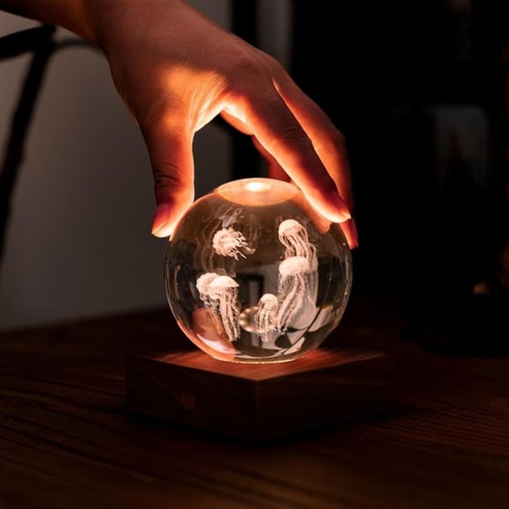 Διακοσμητικό&nbsp;Gingko Crystal&nbsp;Light&nbsp;3D&nbsp;Jellyfish image 3