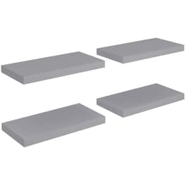 Ράφια Τοίχου VidaXL από MDF 50x23x3.8 cm 4 Τμχ - Γκρι