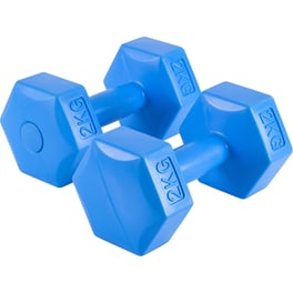 Σετ Βαράκια 2 kg Amila 44531 Εξάγωνα 2 Τμχ από Πλαστικό - Μπλε
