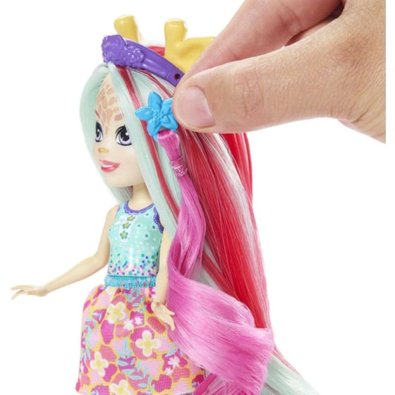 Κούκλα Mattel Enchantimals Glam Party - Καμηλοπάρδαλη (HNV29) image 5