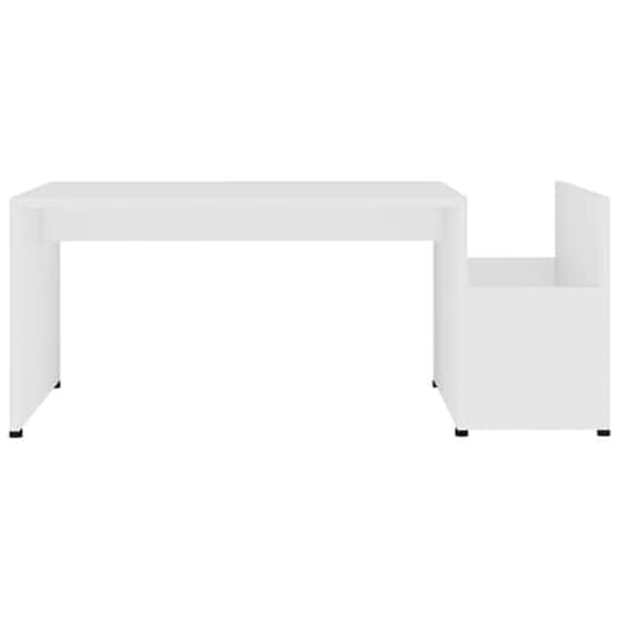 Τραπεζάκι Σαλονιού VidaXL από Μοριοσανίδα 90x45x35cm - Λευκό image 4