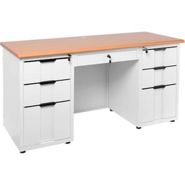 Γραφείο 24Mall 140x60x75cm Λευκό Maple