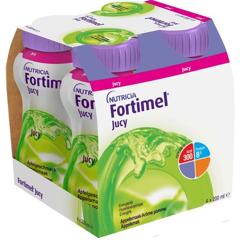 Ειδικό Συμπλήρωμα Nutricia Fortimel Jucy Μήλο - 4x200ml