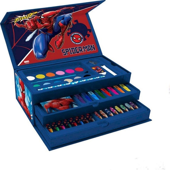 Βαλιτσάκι Σετ Ζωγραφικής Διακάκης Spiderman 52 Τεμάχια image 1