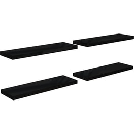 Ράφια Τοίχου VidaXL από MDF 80x23.5x3.8 cm 4 Τμχ  - Μαύρο