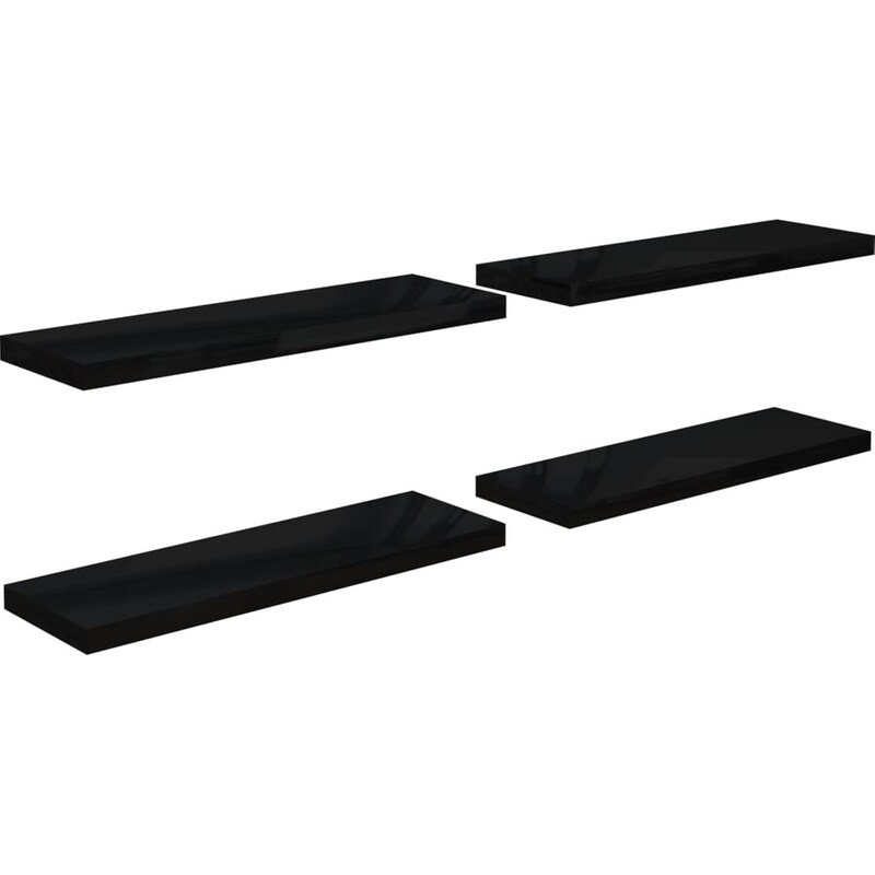 Ράφια Τοίχου VidaXL από MDF 80x23.5x3.8 cm 4 Τμχ - Δρυς