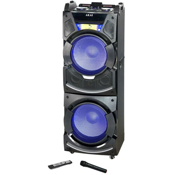 Party Speaker Akai DJ-S5H 400W Karaoke Με Μίκτη και Ασύρματo Μικρόφωνo - Μαύρο image 13