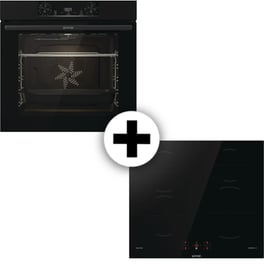 GORENJE BOP6737E02BK & GI601FMC 77 Lt Μαύρο Eντοιχιζόμενο Σετ Φούρνος και Εστία
