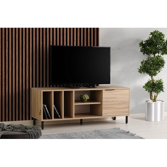 Έπιπλο Τηλεόρασης Sondrio από Μοριοσανίδα 140x40x55cm - Καφέ image 2