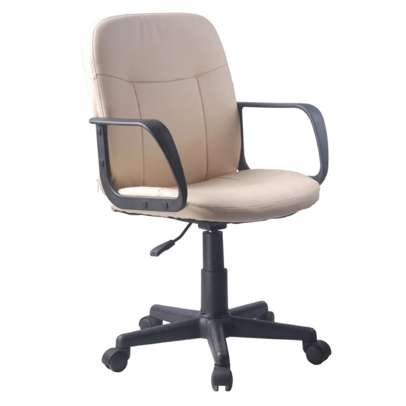 Καρέκλα Γραφείου ArteLibre Aba από Τεχνητό Δέρμα - Μπεζ