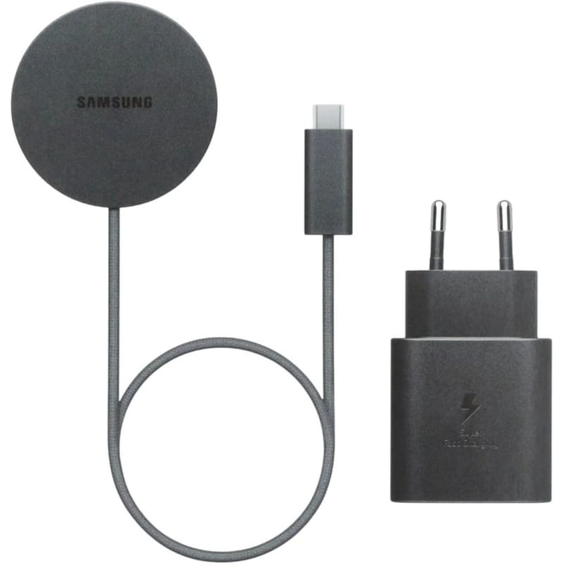 Ασύρματος Φορτιστής Samsung Magnet Wireless Charger USB-C 25W + Wired Charger 45W - Dark Gray