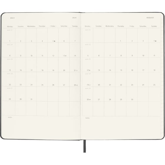 Ημερολόγιο Moleskine 2023-2024 18Μ Ημερήσιο Large Hard Black image 3