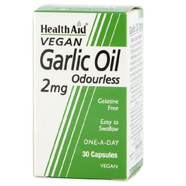 Ειδικό Συμπλήρωμα Διατροφής Health Aid Garlic Oil Odourless 2mg - 30 κάψουλες