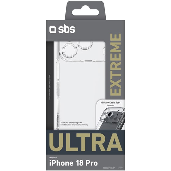 Θήκη Apple iPhone 18 Pro/17 Pro - SBS Extreme X2 Cover - Transparent image 1